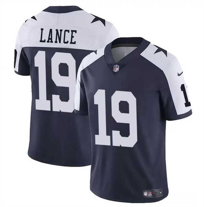Men & Women & Youth Dallas Cowboys #19 Trey Lance Navy White Thanksgiving Vapor Untouchable Limited Stitched Jersey->dallas cowboys->NFL Jersey
